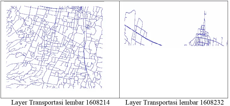 Gambar 4.1. Peta Layer Adminstrasi dan Layer Transportasi Sumber: Peta Dasar Bakosurtanal 