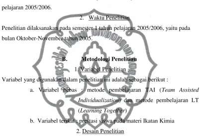 Tabel 5. Desain Penelitian Perluasan Randomized Control Group 
