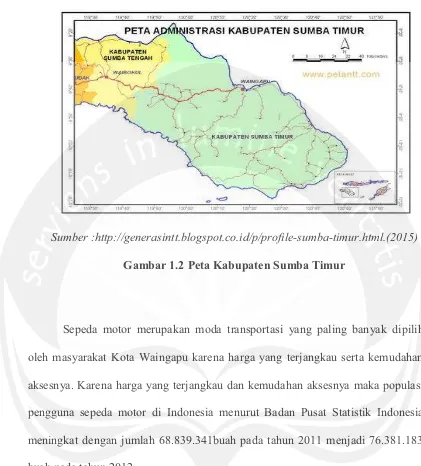 Gambar 1.2 Peta Kabupaten Sumba Timur 