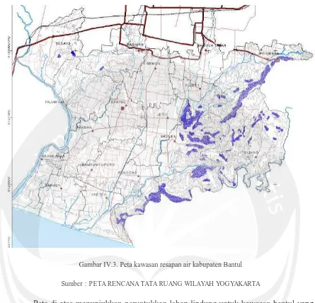 Gambar IV.3. Peta kawasan resapan air kabupaten Bantul 
