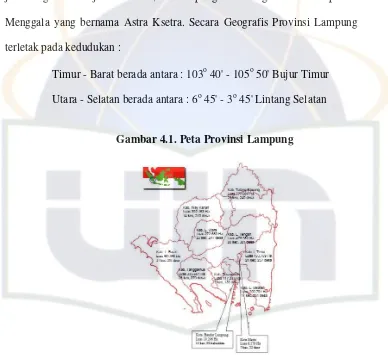 Gambar 4.1. Peta Provinsi Lampung 