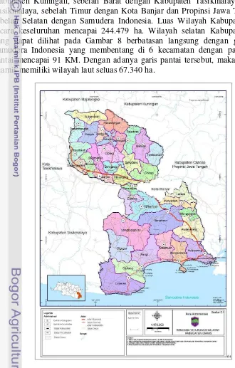 Gambar 8 Peta wilayah Kabupaten Ciamis 