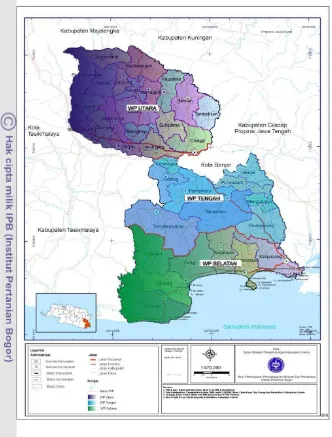 Gambar 9 Peta Wilayah Pengembangan Kabupaten Ciamis 