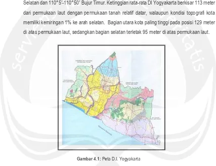 Gambar 4.1: Peta D.I. Yogyakarta 