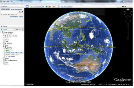Gambar 3.2  Tampilan Google Earth Pro 
