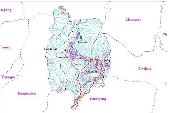 Gambar 3.5 Peta Administratif  lokasi Desa Pakenjeng Kecamatan Pamulihan 