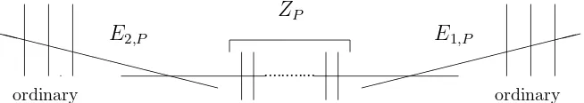 Figure 2: Partial Graph of the Stable Reduction of X0(Np3)
