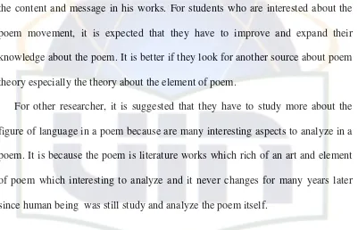 figure of language in a poem because are many interesting aspects to analyze in a 