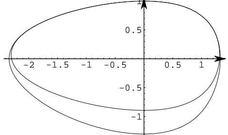 Figure 6: The exact (outer) and the approximate (inner) orbits.