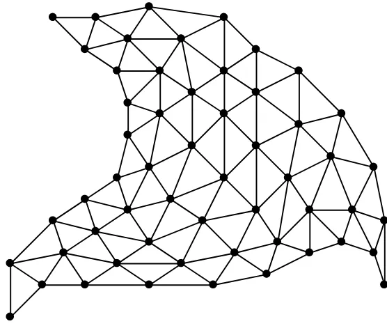 Figure 9: A layout for a triangular grid graph.