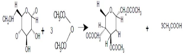 Gambar 3. Reaksi Umum Pembentukan Selulosa Asetat 