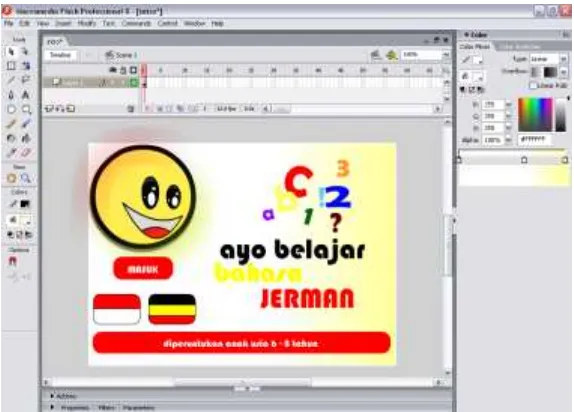 Gambar 4.2 Tampilan Pembuatan Intro