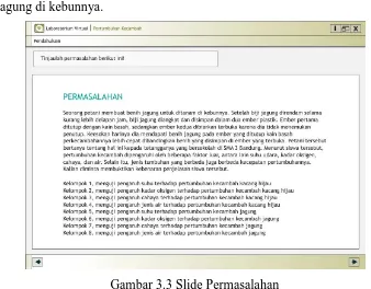 Tabel 3.2 Pembagian permasalan pada kelas praktikum virtual  