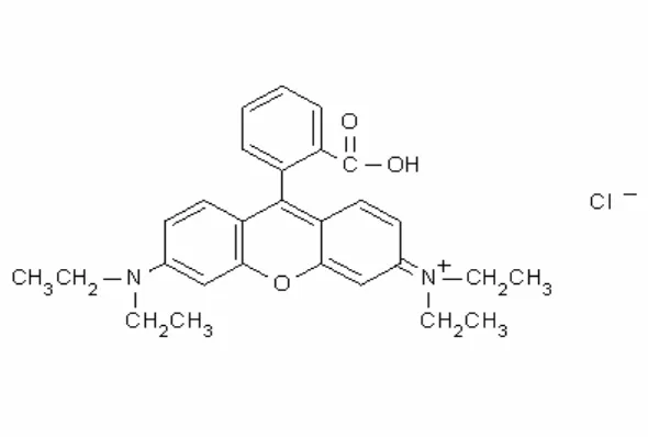 Gambar 5. struktur kimia zat warna rhodamine B . 