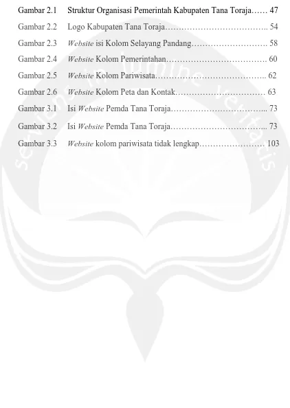 Gambar 2.1 Struktur Organisasi Pemerintah Kabupaten Tana Toraja…… 47 