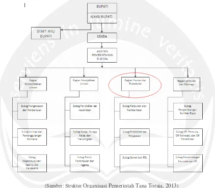 Gambar 2.1 Struktur Organisasi Pemerintah Kabupaten Tana Toraja 