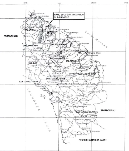 Gambar I.1. Peta Lokasi Daerah Irigasi Namu Sira-Sira 