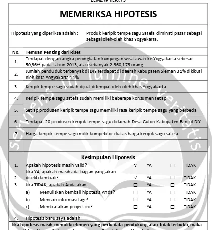 Gambar 6. Lembar Kerja 5 : Memeriksa Hipotesis 