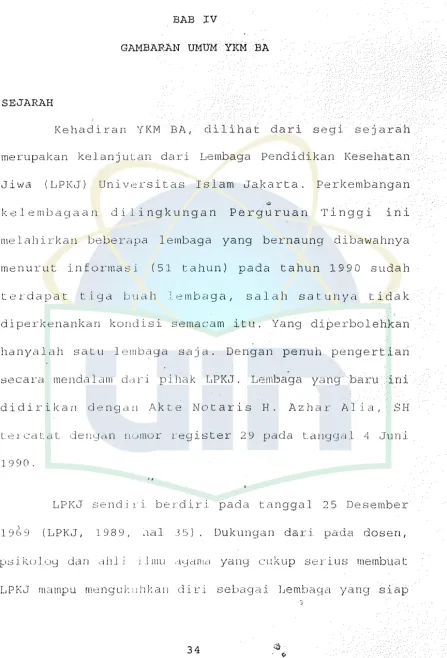 GAMBARAN UMUM YKM BA 