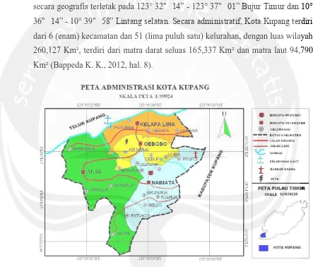 Gambar 5. Peta Administrasi Kota Kupang 
