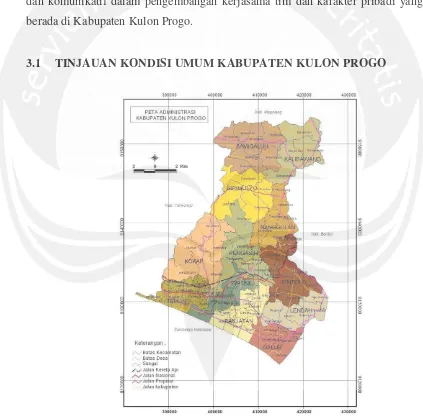 Gambar 3. 1 Peta Administrasi Kabupaten Kulon Progo 