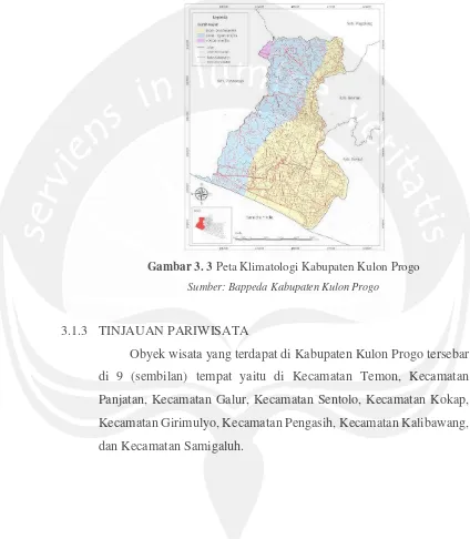 Gambar 3. 3 Peta Klimatologi Kabupaten Kulon Progo 