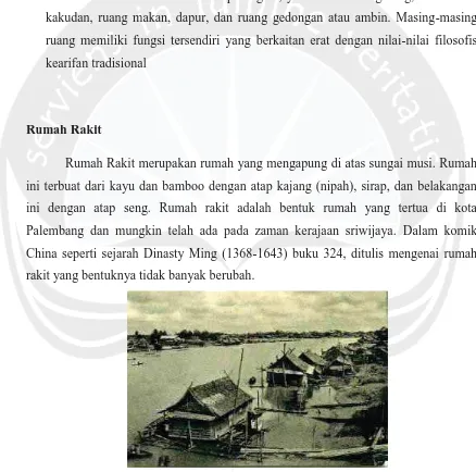 Gambar 3.4 Rumah Rakit, Sungai Ogan, Palembang  Tahun 1947 