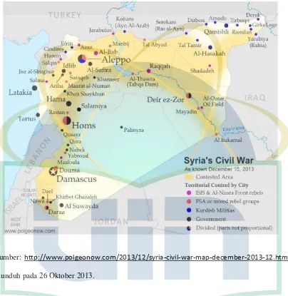Gambar 4. Peta Konflik Suriah tahun 2013. 