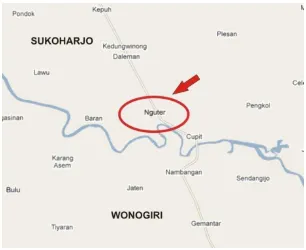 Gambar 3.1. Peta Ruas Jalan Nguter - Wonogiri 