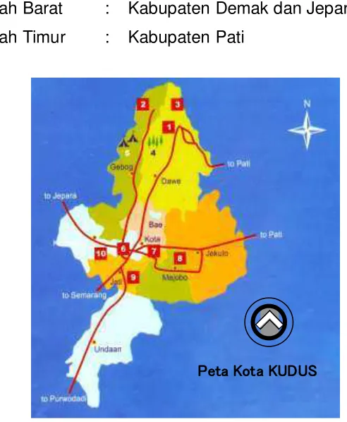Gambar 3.1 Peta Kudus 