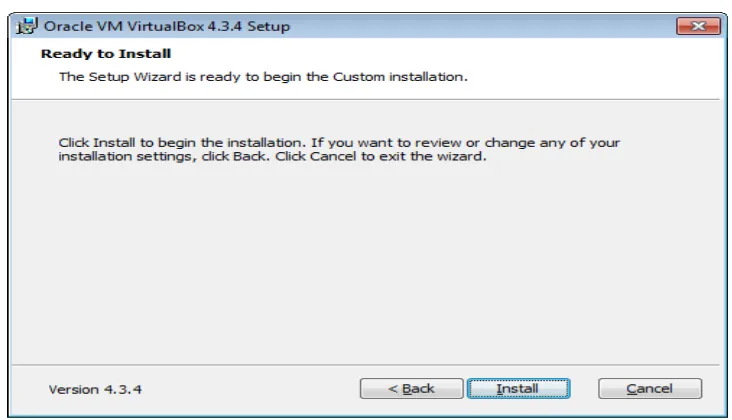 Gambar 7 INSTALASI VIRTUAL BOX: Layar Pop Up Konfirmasi Install Virtual Box. 