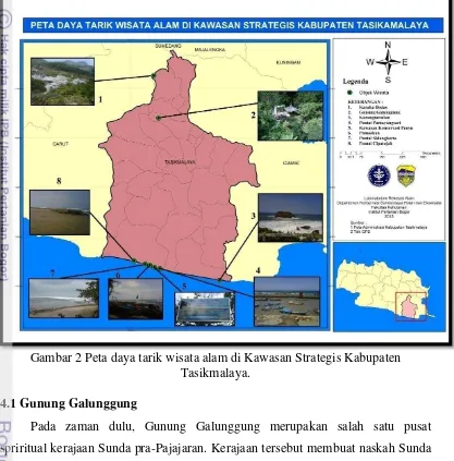 Gambar 2 Peta daya tarik wisata alam di Kawasan Strategis Kabupaten 