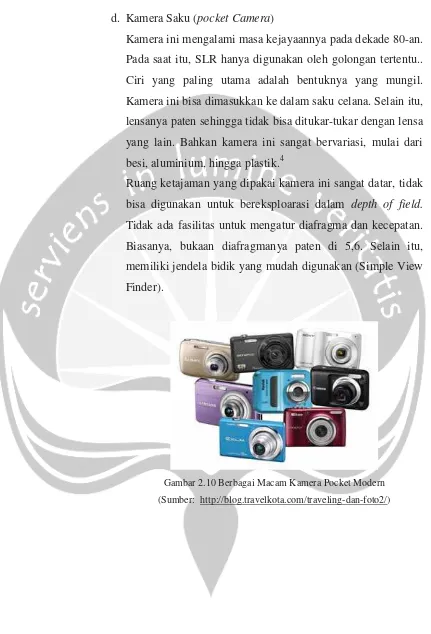 Gambar 2.10 Berbagai Macam Kamera Pocket Modern 