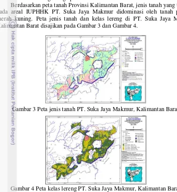 Gambar 3 Peta jenis tanah PT. Suka Jaya Makmur, Kalimantan Barat. 