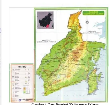 Gambar 4  Peta Provinsi Kalimantan Selatan 