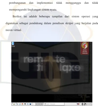Gambar 4.2 Sistem Operasi Auditor Security Collection Pada VM-Ware