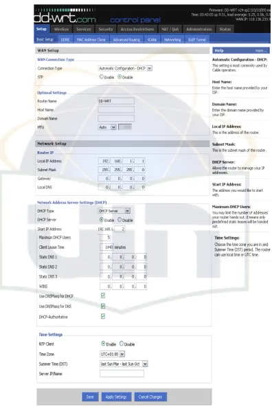 Gambar 4.4 Konfigurasi Internet Protokol Paada Router