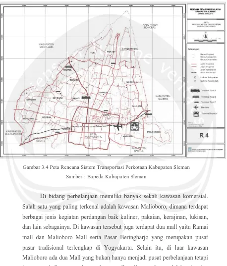 Gambar 3.4 Peta Rencana Sistem Transportasi Perkotaan Kabupaten Sleman 