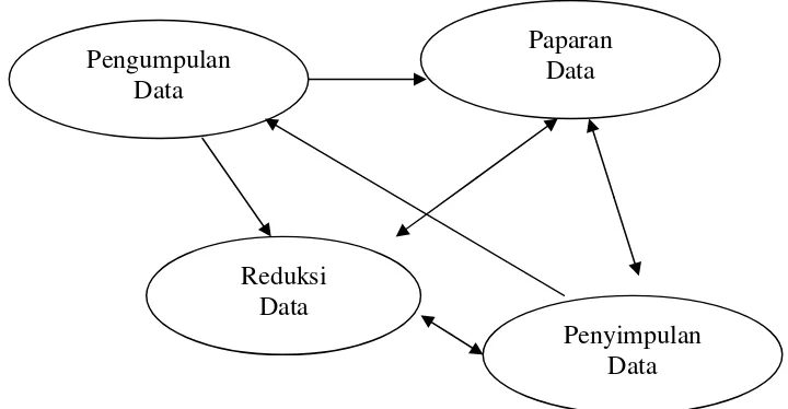 Gambar 9. Model Analisis Interkatif  (Miles dan Humbeman,1992: 20) 