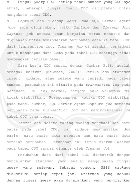 tabel CDC yang tepat.  