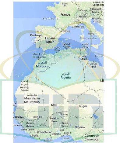 Gambar I. Peta Eropa Barat dan Afrika 