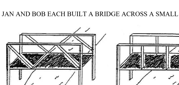 Figure 1. Illustrations of Jan’s and Bob’s Bridges as presented in the study.