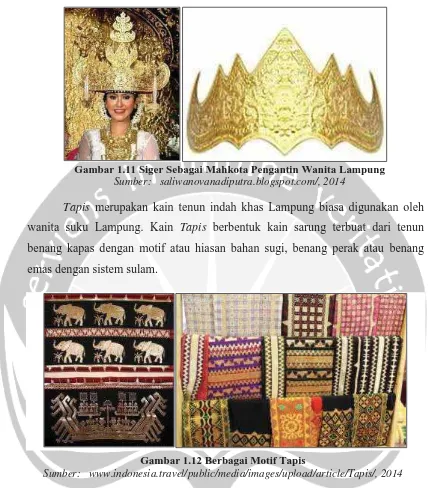 Gambar 1.11 Siger Sebagai Mahkota Pengantin Wanita Lampung 