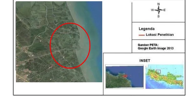 Gambar 2. Peta daerah penangkapan kepiting bakau 