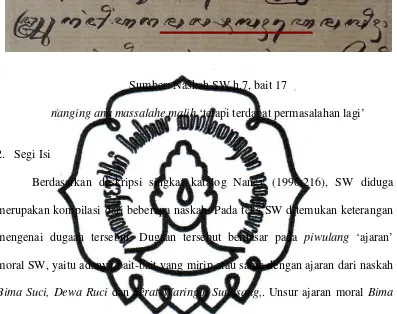Gambar 11. Penulisan aksara Jawa ganda walau bukan sastra laku 