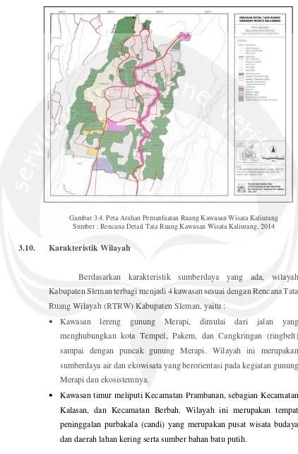 Gambar 3.4. Peta Arahan Pemanfaatan Ruang Kawasan Wisata Kaliurang 