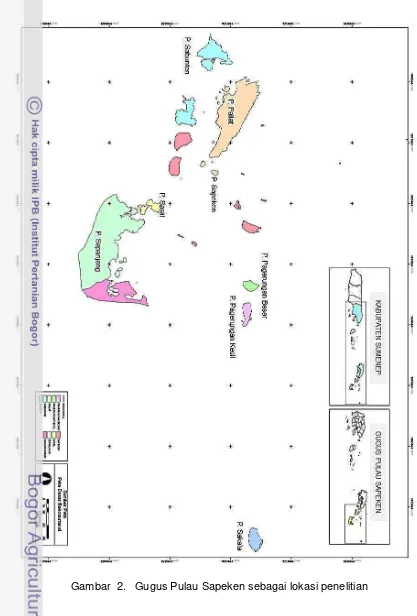 Gambar  2.   Gugus Pulau Sapeken sebagai lokasi penelitian 