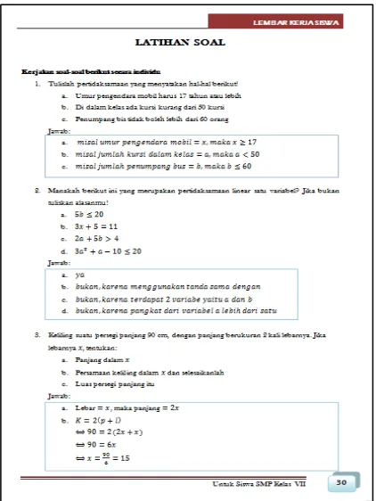 Gambar 7. Tampilan kunci jawaban latihan soal pada LKS Guru 
