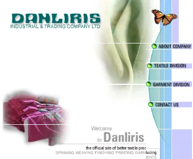 Gambar Halaman Website PT. Danliris, Sukoharjo 
