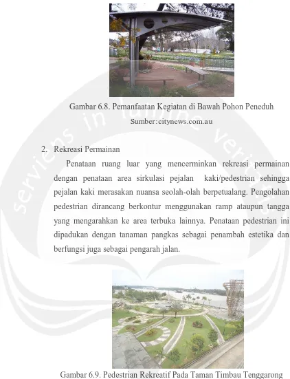 Gambar 6.9. Pedestrian Rekreatif Pada Taman Timbau Tenggarong 